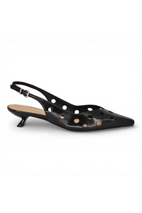Slingback Nicole Bonnet in pelle colore nero. NICOL BONNET | 3073-NERO